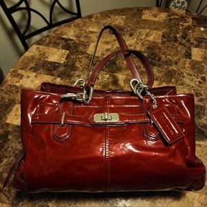 Coach Patent Leather Ruby Red Bag